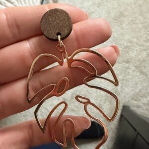 Gold Leaf Drop Earrings